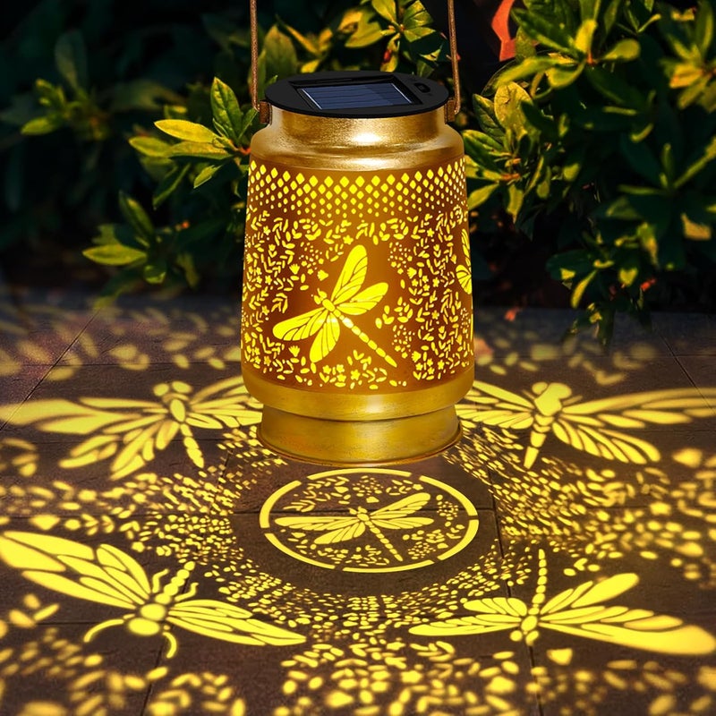 EDOF Christmas Gifts for Women,Dragonfly Solar Lanterns with Shepherd Hook Outdoor Waterproof Gifts for Women,Mom,Grandma,Hanging Metal Solar Garden Lights for Yard,Patio,Backyard,Porch - Image 2